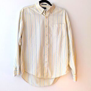 Lands End Men's Pattern No Iron Supima Oxford Dress Shirt